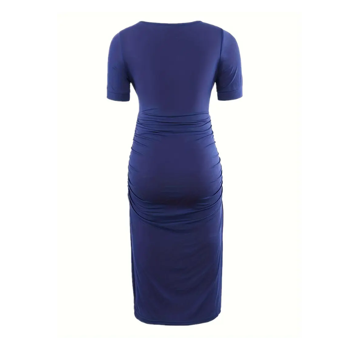 blue maternity dress - DresMom