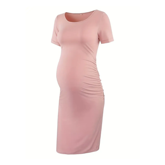 pink maternity dress - DresMom