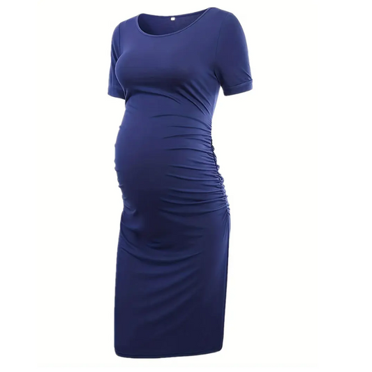 blue maternity dress - DresMom